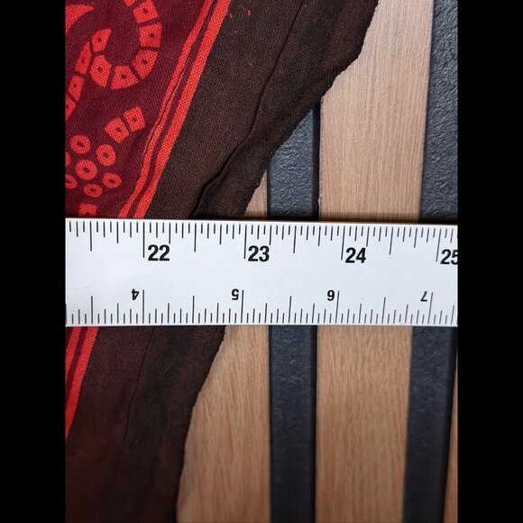 J Gee Kimono Dress OS Womens Red Paisley Multi-Print Maxi - Picture 3 of 7